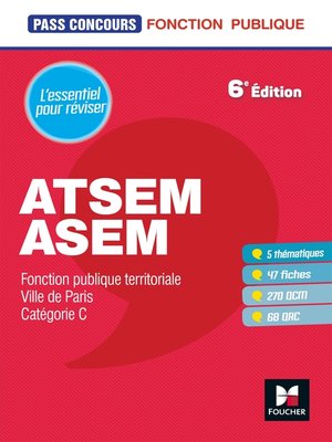 cover image of Pass'Concours ATSEM/ASEM--Entrainement et révision